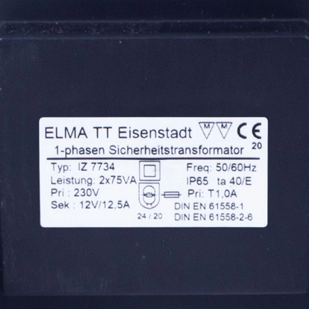 Sicherheitsschutztrafo 12V, 150 W, für LED