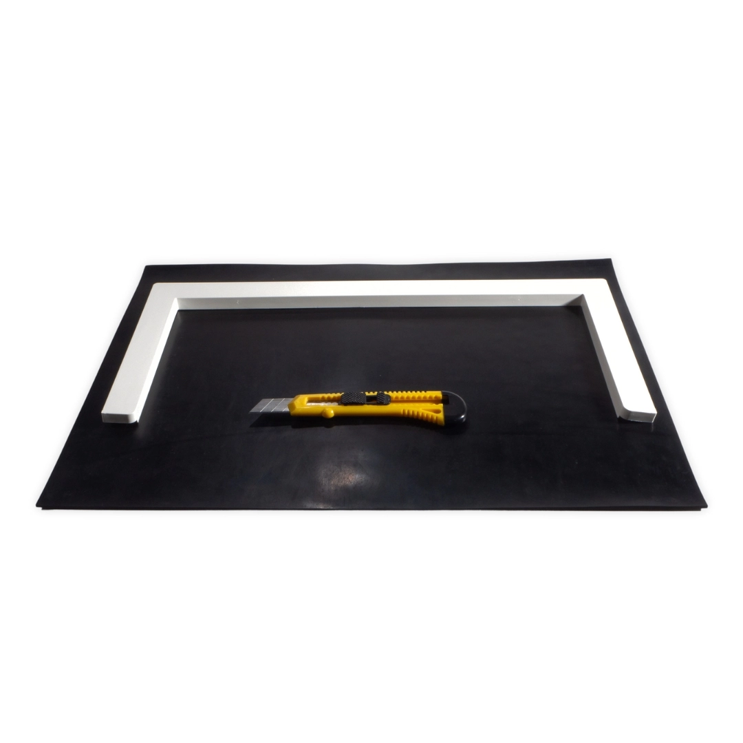 Dichtungs Platte mit Stanley Messer