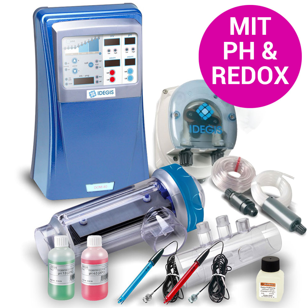 Salzelektrolyseanlage DOMOTIC 12G, mit pH + Redox, 50 m³