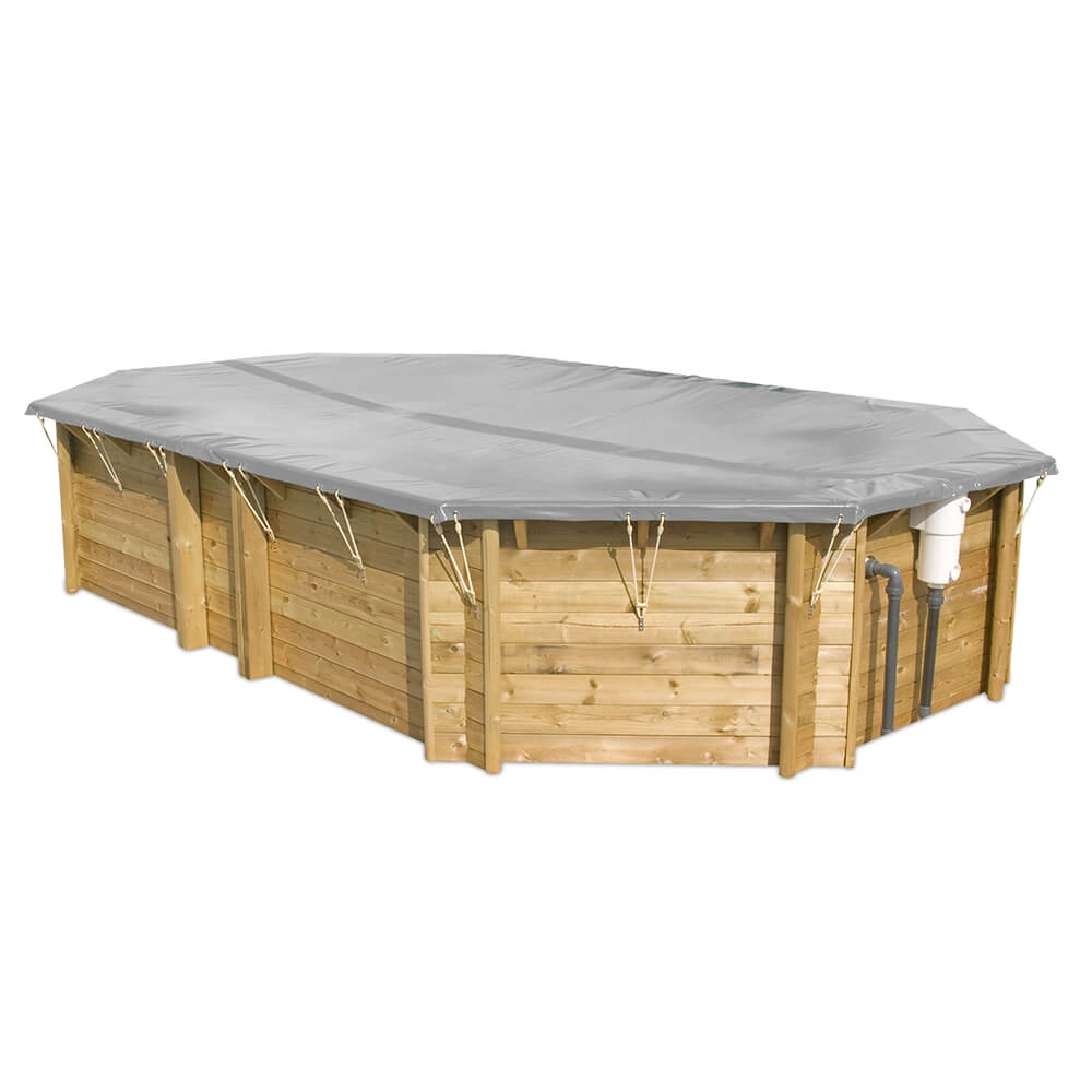 Poolabdeckung Winter, Holzpool Tropic Octo+/Weva Octo+/Odyssea Octo+ 640, Procopi, B-Ware