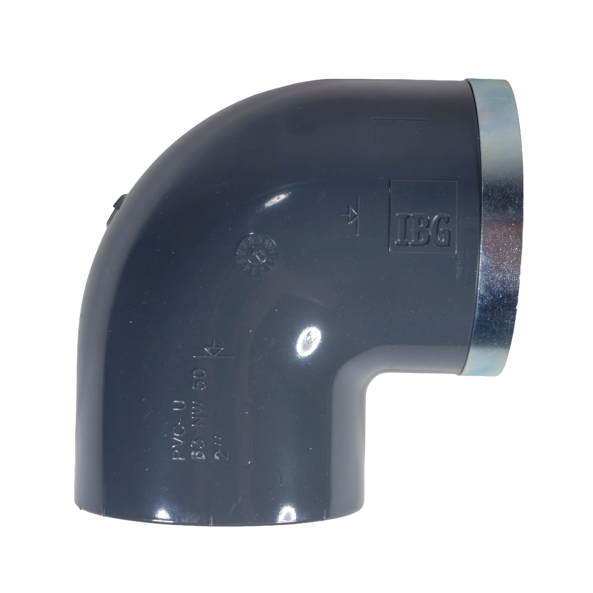  Winkel 90 Grad, Klebemuffe x Innengewinde 63 mm x 2" 