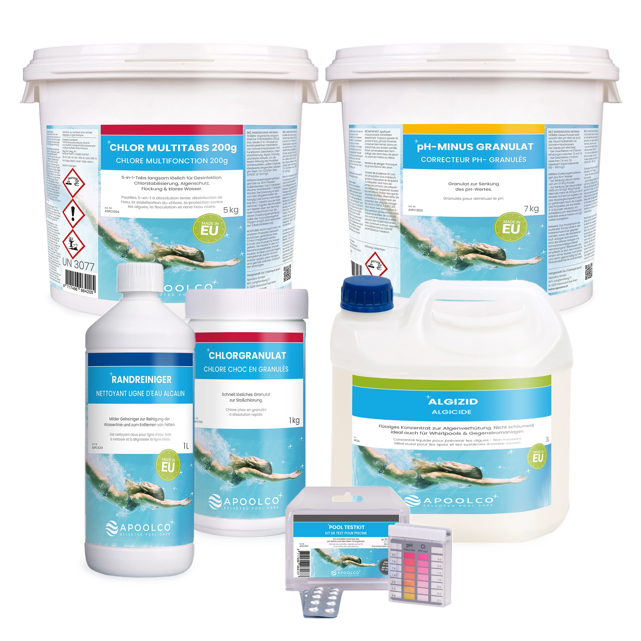 Sommer-Wasserpflegeset Premium, Apoolco