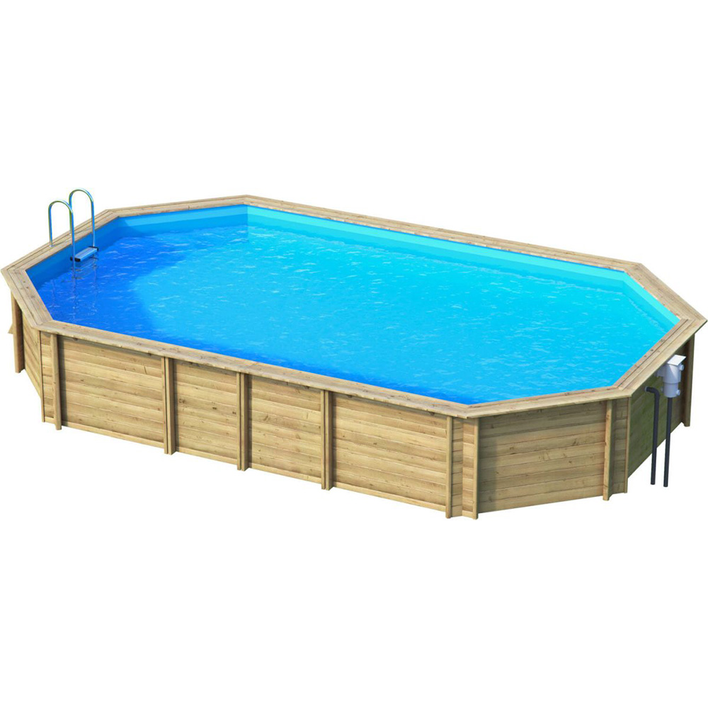 Holzpool Weva Octo+ 840, 789 x 435 x 146 cm, Komplettset