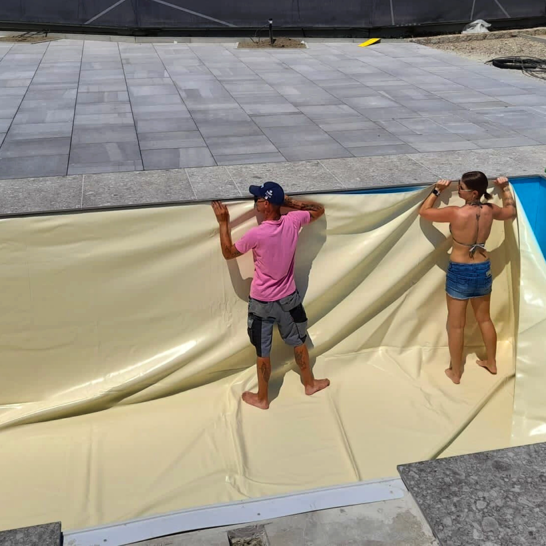 ➔ Montage der DIY Styroporpool Poolfolie - Erfahrungsbericht