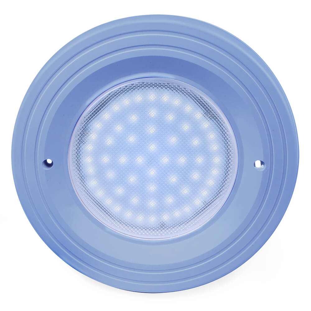 Pool Licht Premium, einzeln, LED-weiß, für Folienbecken, Blende blaugrau
