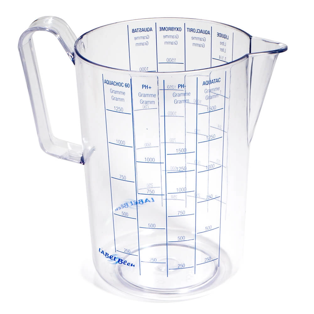 Messbecher für Wasserpflegeprodukte