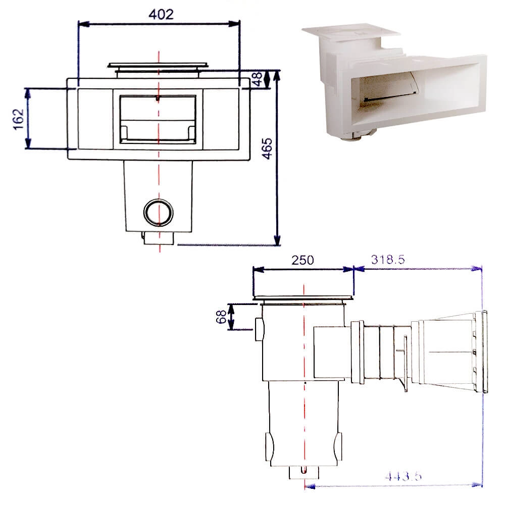 Breitmaulskimmer_P-GM-Long-Masse Breitmaulskimmer P-GM-Long - Maße