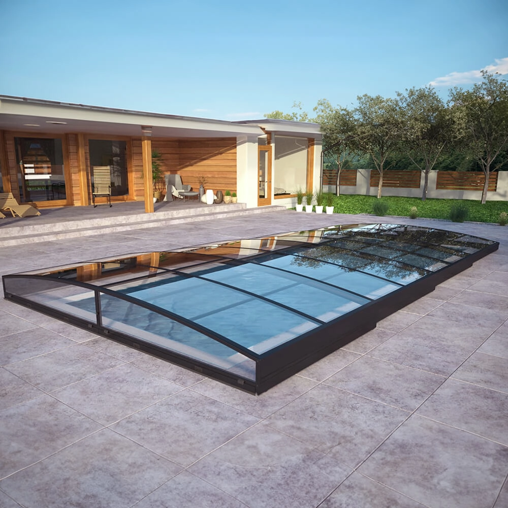 ueberdachung_sydneyB Poolüberdachung, SYDNEY BS clear, 752 x 450 x 56 cm, div. Ausführungen