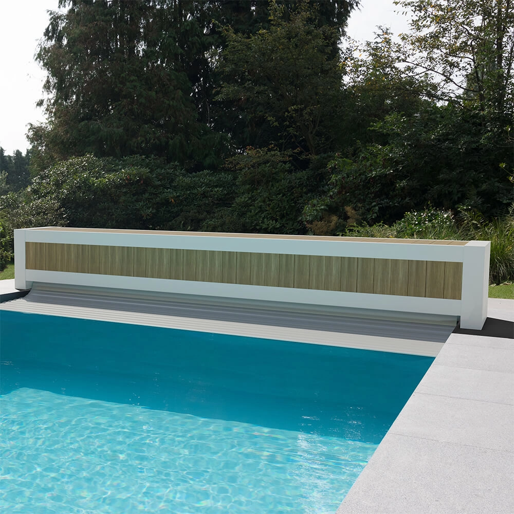 Lamellenabdeckung WaluRoll Roll'Top 300 Plus, 800 x 300 cm Überflur, elektrisch