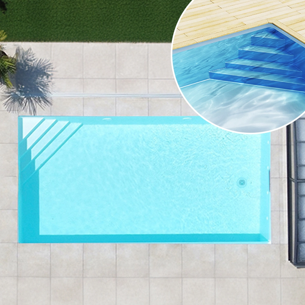 Styroporpool_Ecktreppe_Basisset_150_rechts_weiss Styroporpool, 350 x 350 x 150 cm, Basis-Bausatz mit Ecktreppe rechts