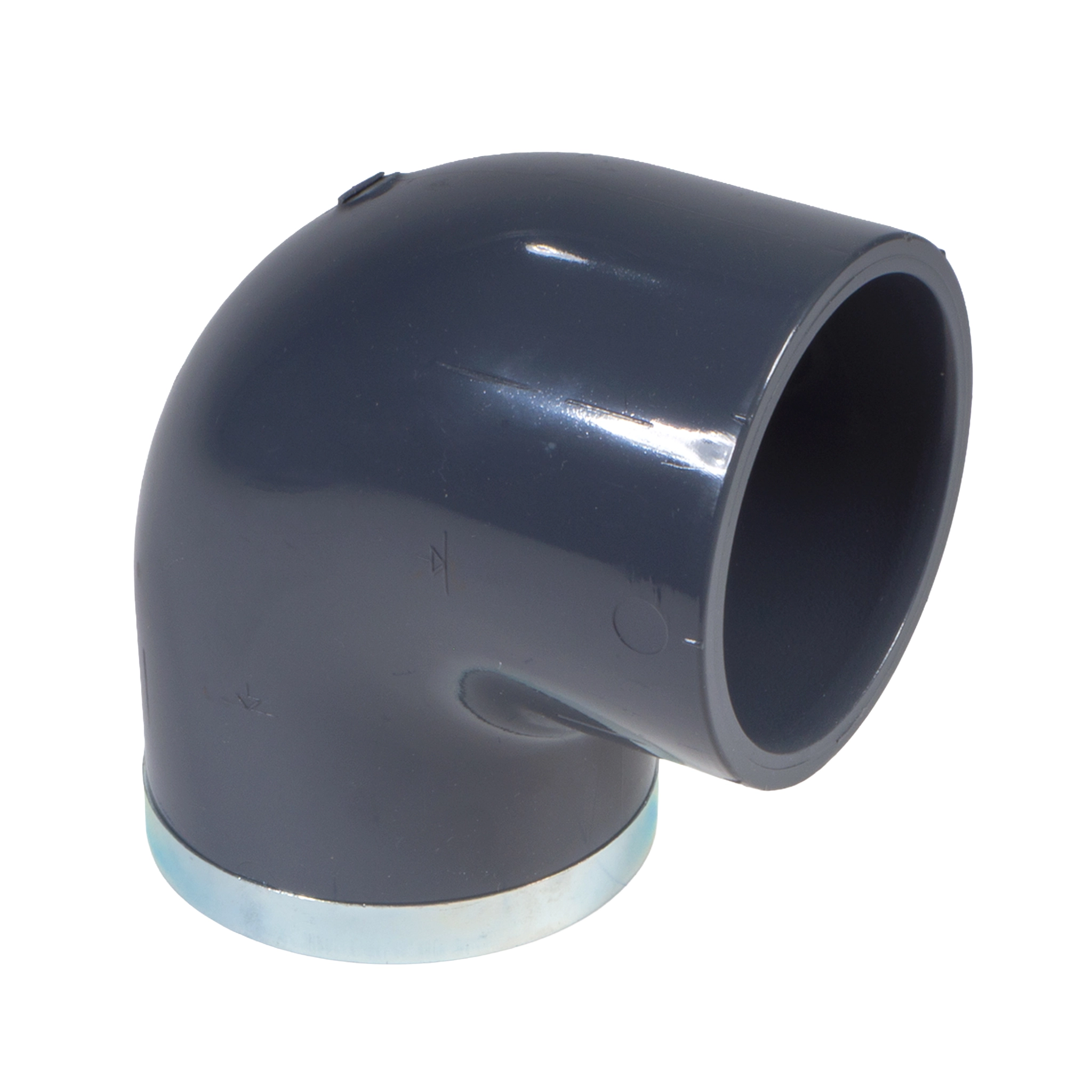  Winkel 90 Grad, Klebemuffe x Innengewinde 63 mm x 2" 