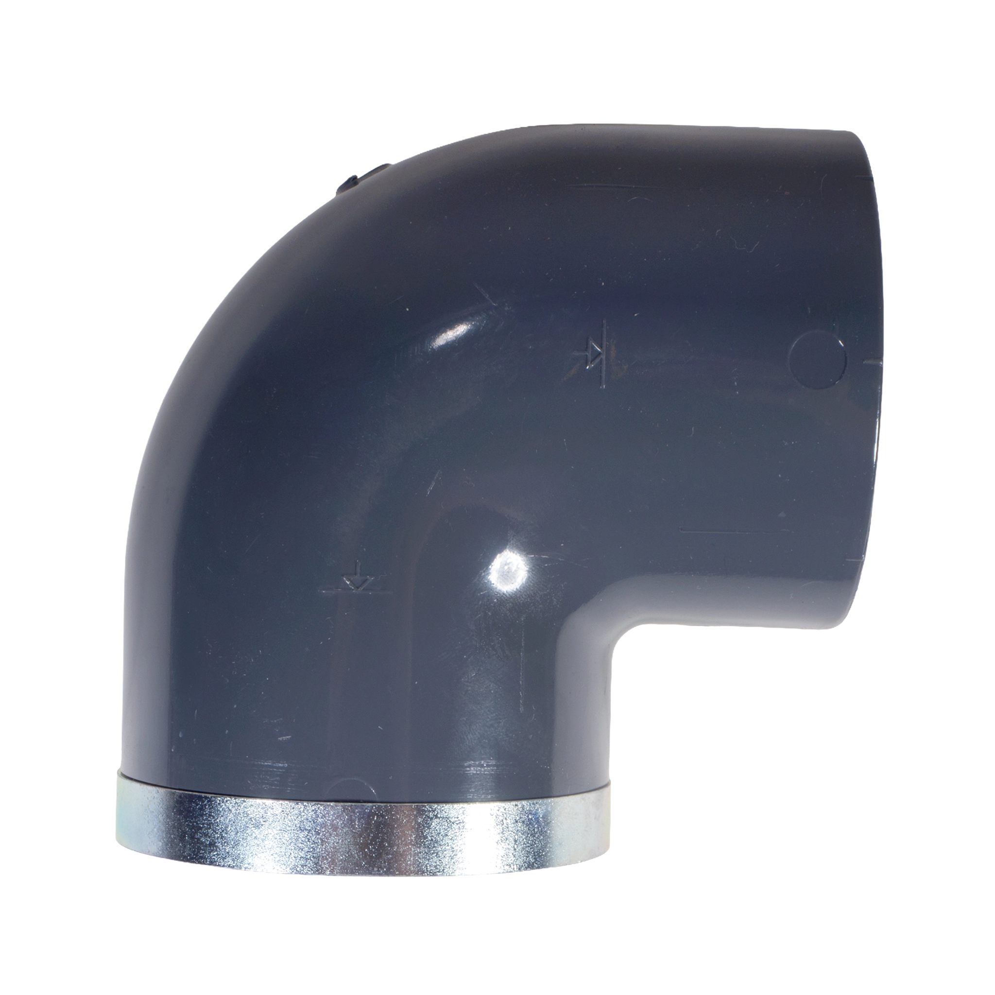  Winkel 90 Grad, Klebemuffe x Innengewinde 63 mm x 2" 