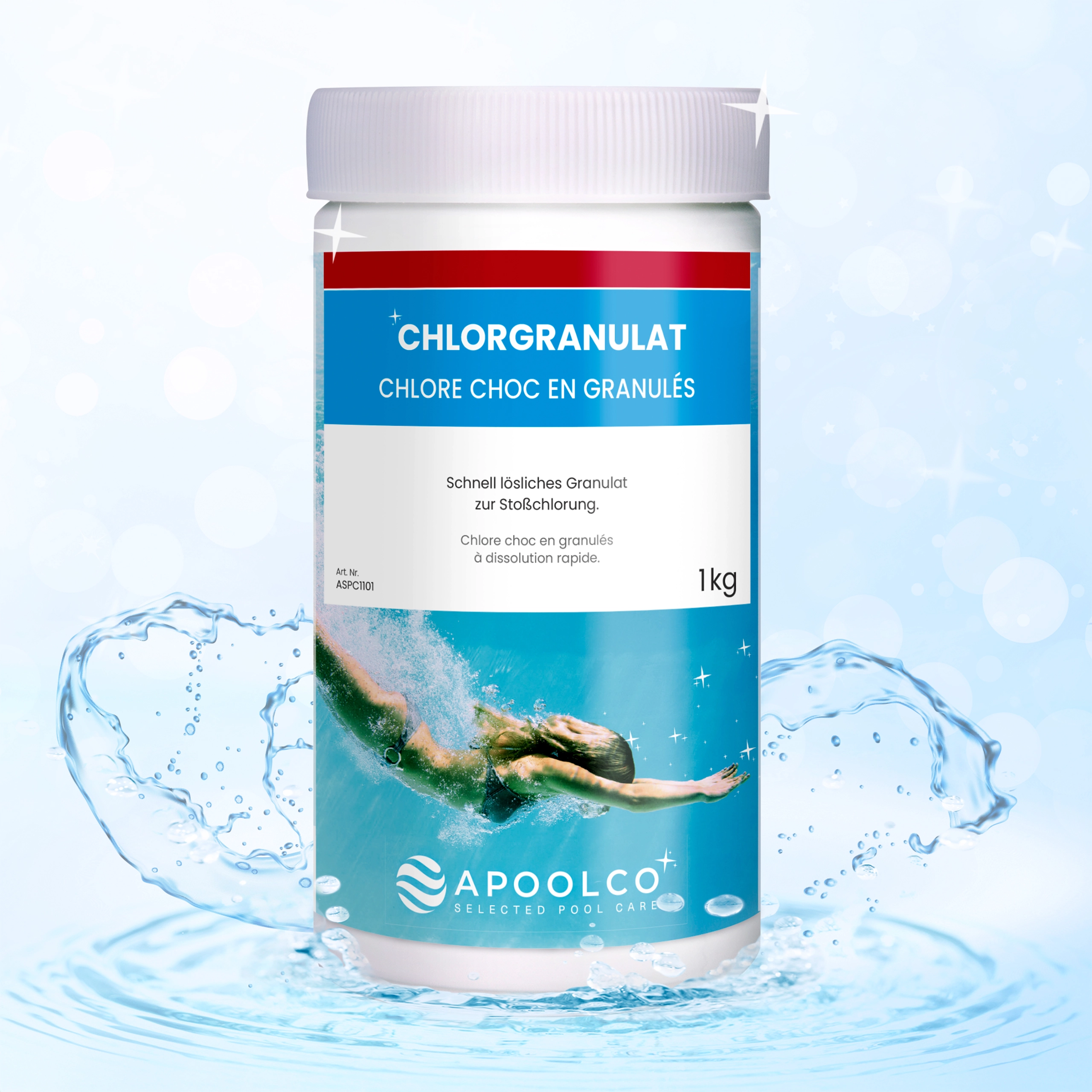 Chlorgranulat 1 kg, Apoolco