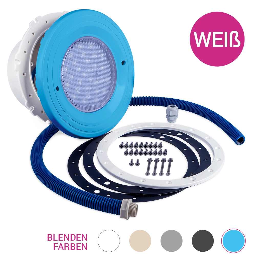 Pool Licht Premium, einzeln, LED-weiß, 12V, BWT - Adriablau