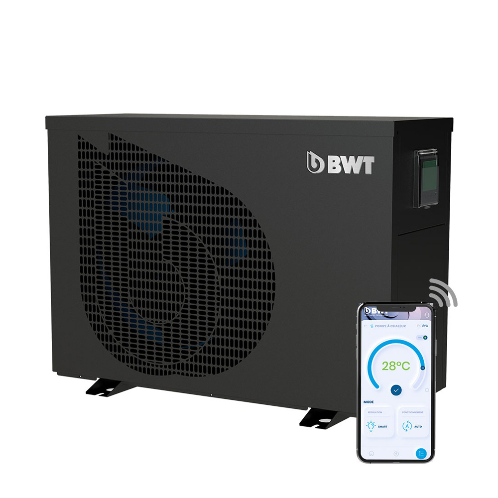 Pool Wärmepumpe Inverter Connect in Schwarz mit App