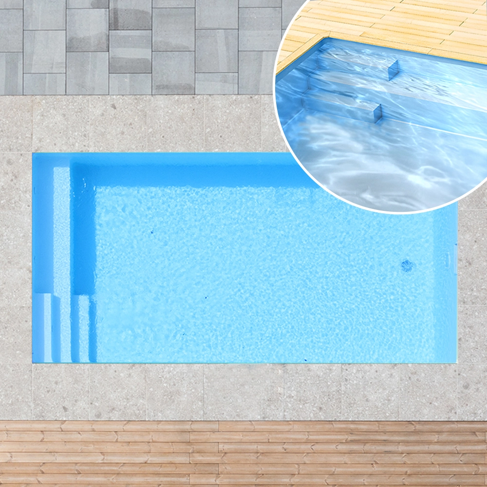 Styroporpool_TeppeSitzbank_120_links_Poolfolie_adriablau