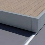 Seitenblende Aluminium für begehbare Poolabdeckung, 2 lfm