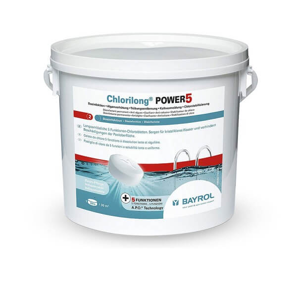 E-Bayrol Chlorilong POWER5 Tabletten 5 kg, speziell verpackt für Onlinehandel