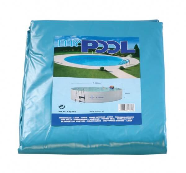 Poolfolie oval, 700 x 300 x 120 cm, 0,80 mm, mit Biese P1, sand